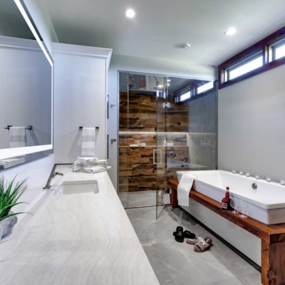 Master Bathroom - Log Home Renovation